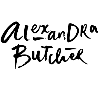 Alexandra Butcher name logo in black